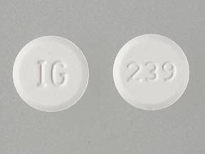 Ig 239 white round pill - Enter the imprint code that appears on the pill. Example: L484 Select the the pill color (optional). Select the shape (optional). Alternatively, search by drug name or NDC code using the fields above.; Tip: Search for the imprint first, then refine by color and/or shape if you have too many results.